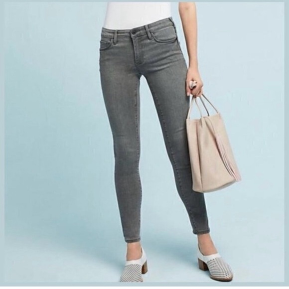 Anthropologie Pilcro Mid-Rise Skinny Ankle Jeans – Coal Grey | Size 26 - Picture 4 of 14